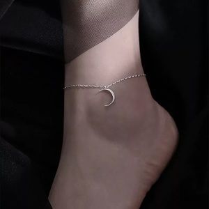 New Crystal Moon 925 Sterling Silver Ankle Bracelet